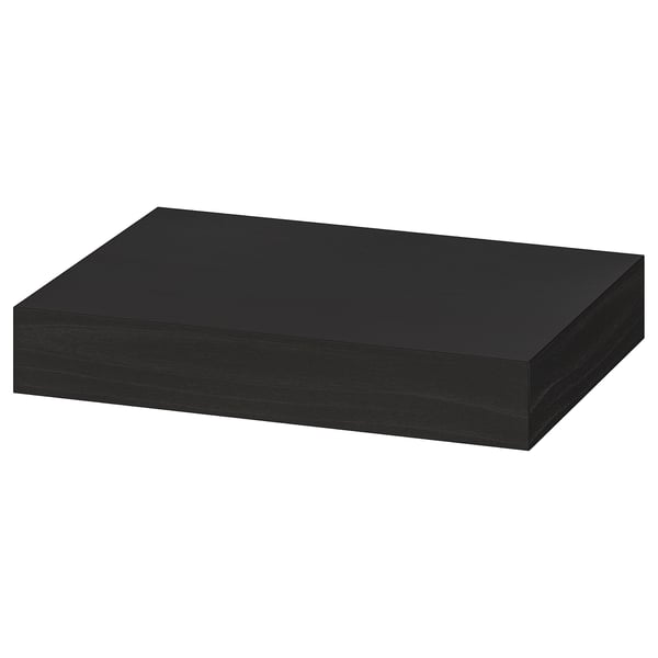 LACK wall shelf, black-brown, 30x26 cm