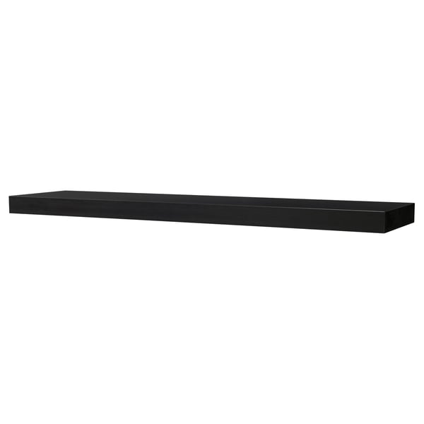 LACK wall shelf, black-brown, 190x26 cm