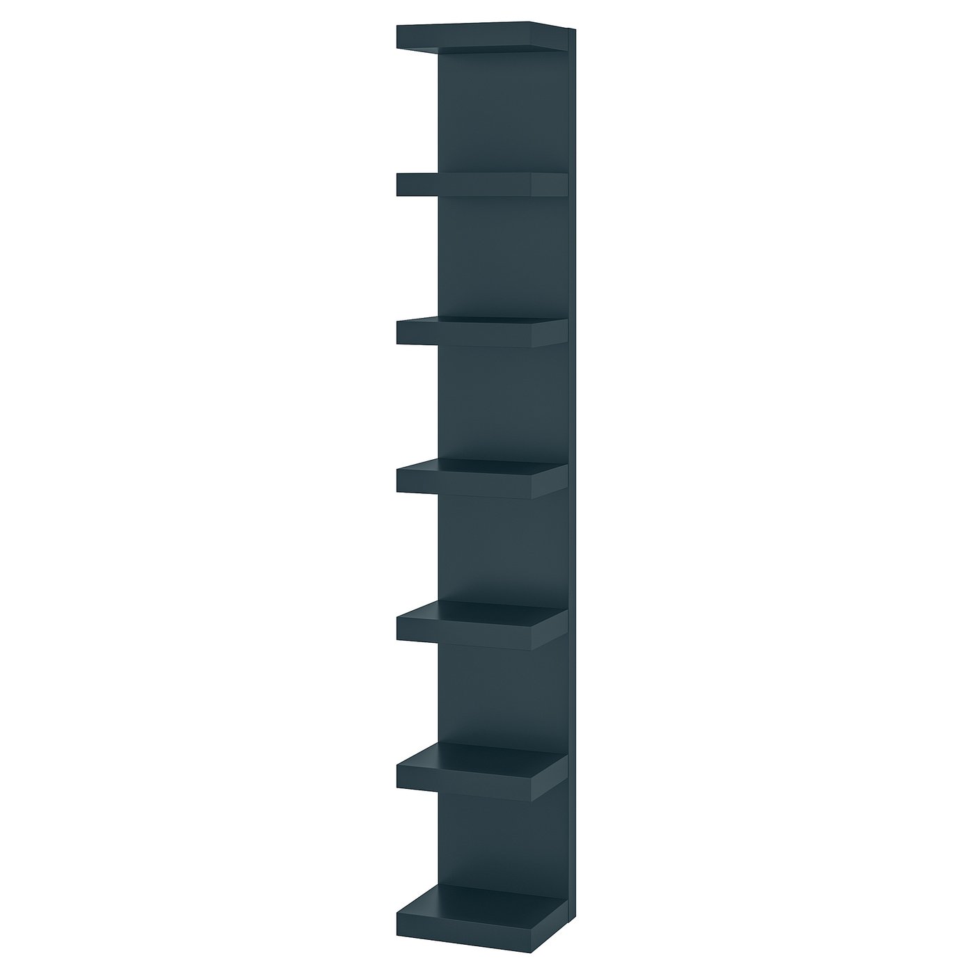 LACK wall shelf unit, black-blue, 30x190 cm