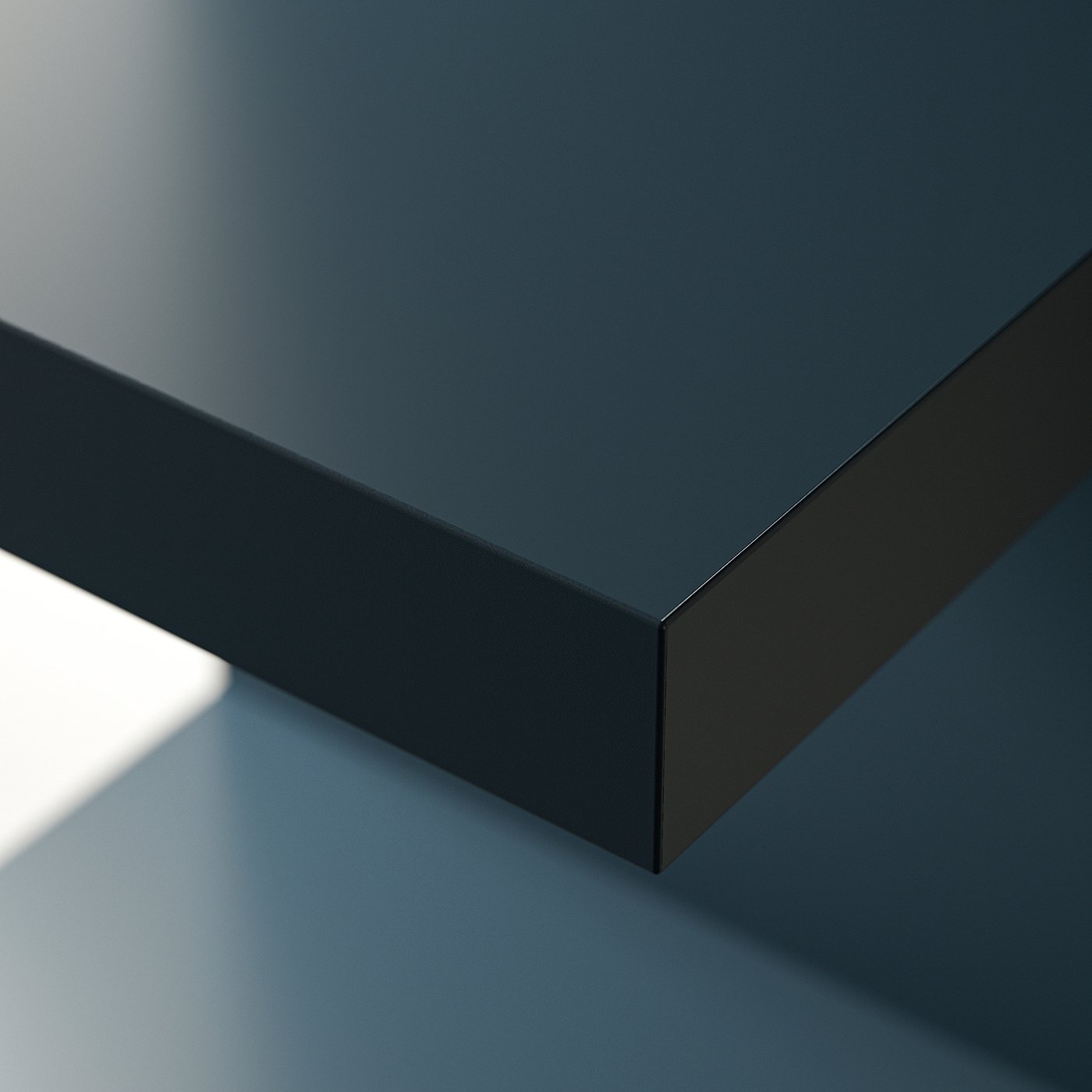 LACK wall shelf unit, black-blue, 30x190 cm
