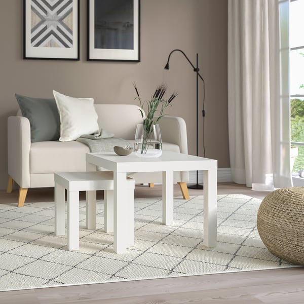 LACK nest of tables, set of 2, white, 35x35 cm