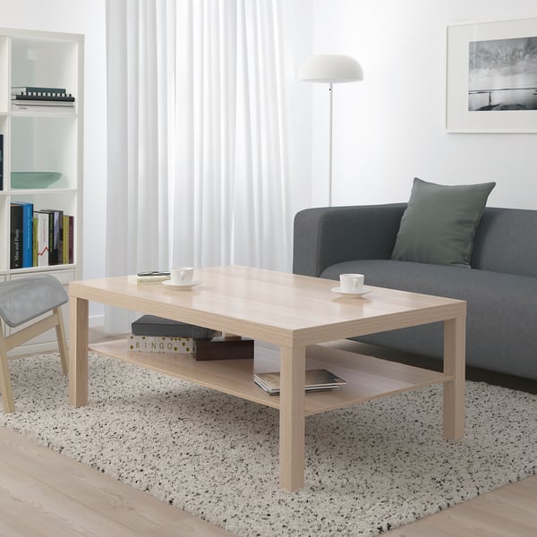 LACK coffee table, white stained oak effect, 118x78 cm