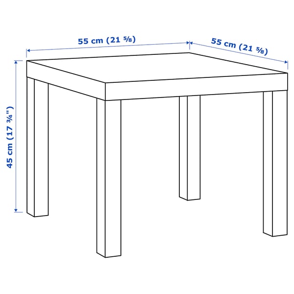 LACK side table, black-brown, 55x55 cm