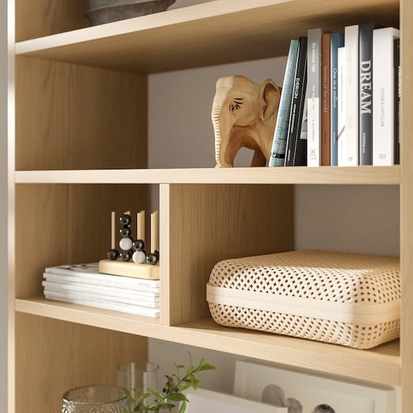 Ikea LÅDMAKARE - Cabinet with sliding doors, with 2 dividers/ oak effect,81x35x212 cm