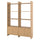 LÅDMAKARE storage combination w sliding doors, with 6 shelves/oak effect, 159x35x212 cm