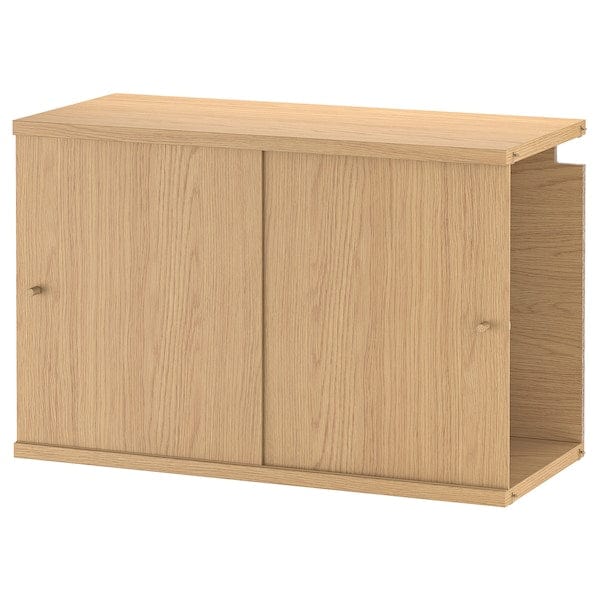 Ikea LÅDMAKARE - Cabinet with sliding doors, oak effect