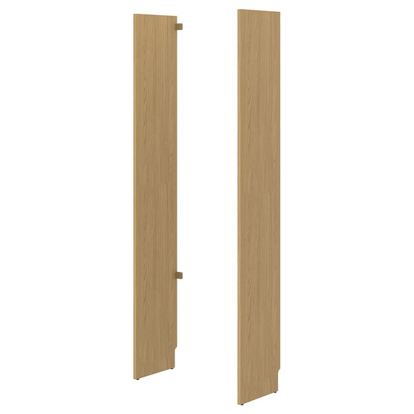 LÅDMAKARE side panel, left + right/oak effect, 35x212 cm, 2 pack