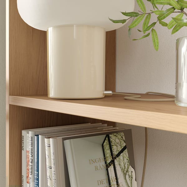 LÅDMAKARE shelf, oak effect, 36x34 cm
