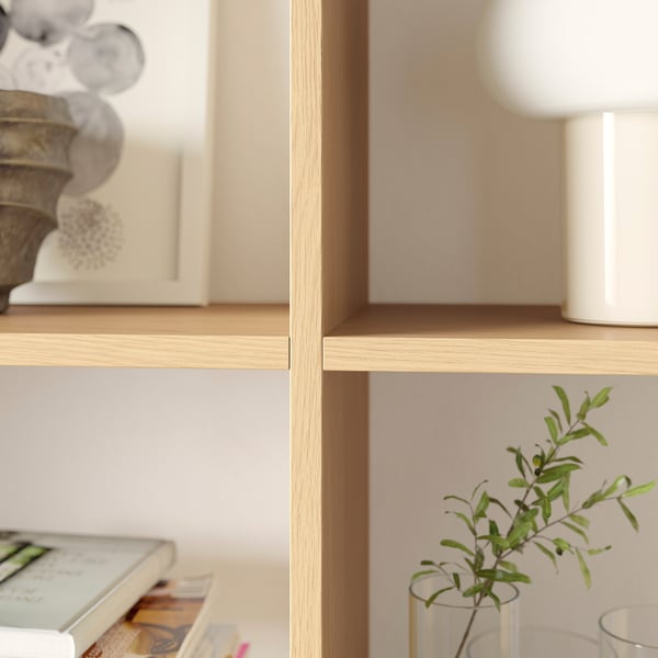 LÅDMAKARE shelf, oak effect, 36x34 cm