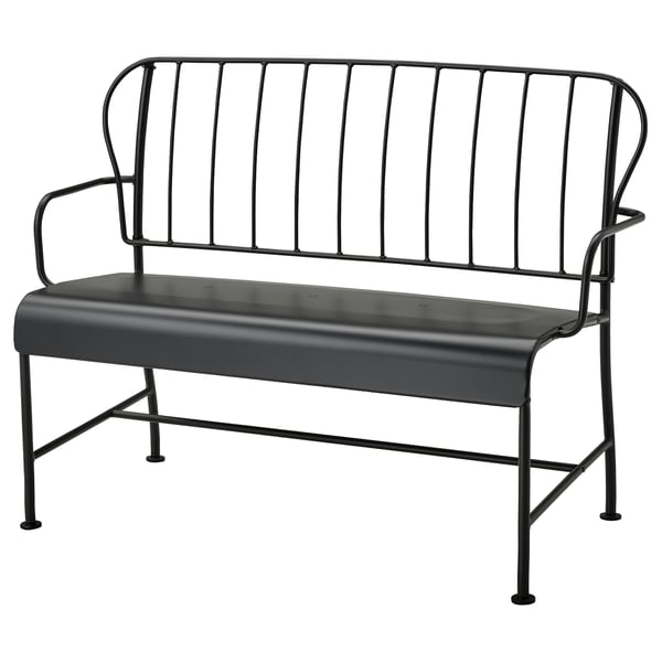 LÄCKÖ 2-seat sofa, outdoor, grey, 115x87x56 cm