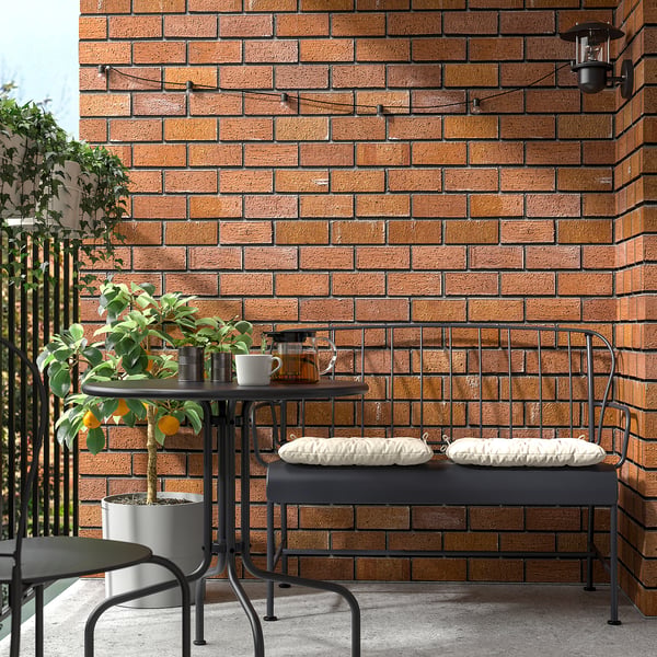 LÄCKÖ 2-seat sofa, outdoor, grey, 115x87x56 cm