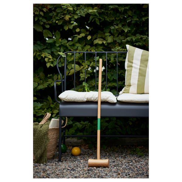 LÄCKÖ 2-seat sofa, outdoor, grey, 115x87x56 cm