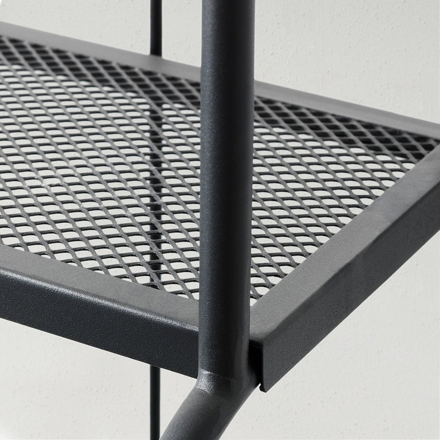 LÄCKÖ shelving unit, grey outdoor/indoor, 92x76x32 cm