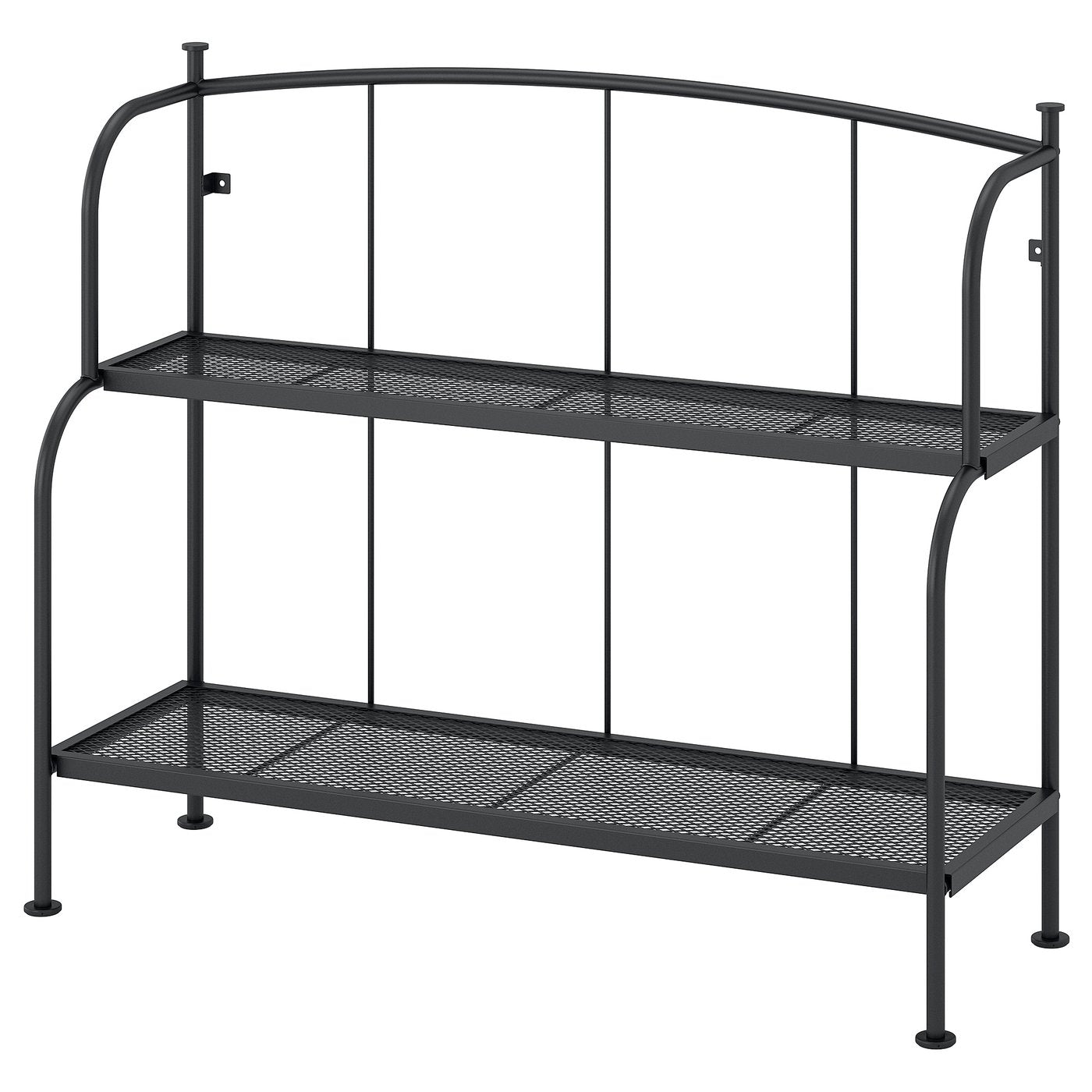LÄCKÖ shelving unit, grey outdoor/indoor, 92x76x32 cm