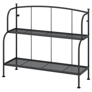 LÄCKÖ shelving unit, grey outdoor/indoor, 92x76 cm