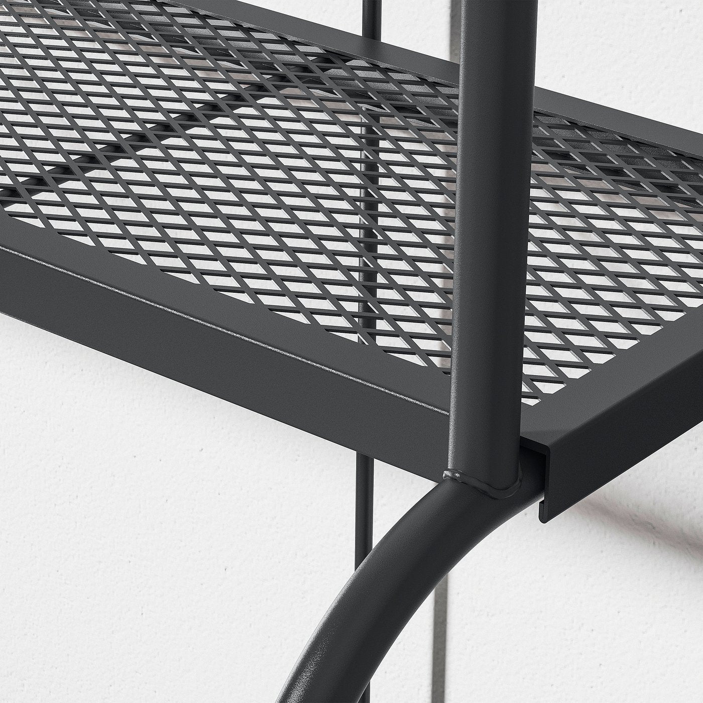 LÄCKÖ shelving unit, grey outdoor/indoor, 92x76x32 cm