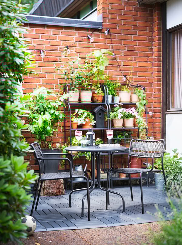 LÄCKÖ - LÄCKÖ Table, outdoor, grey, 70 cm