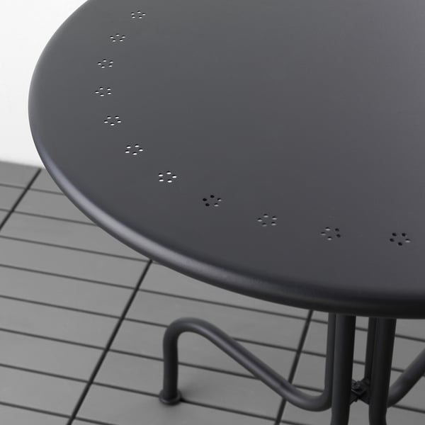 LÄCKÖ / VIHOLMEN table+2 chairs, outdoor, grey/dark grey
