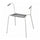 LÄKTARE underframe for chair with armrests, white, 55x67x50 cm