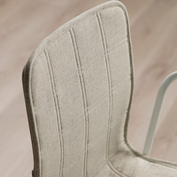 LÄKTARE - Meeting chair, light beige/white ,