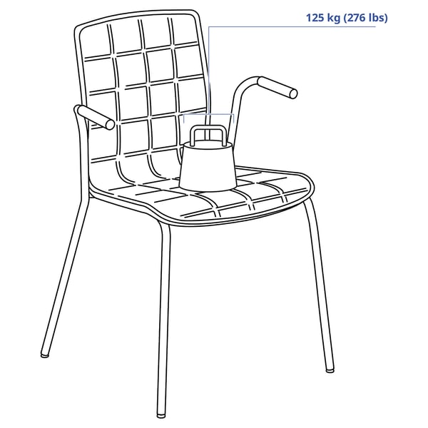 LÄKTARE conference chair, light beige/black, 55x84x50 cm