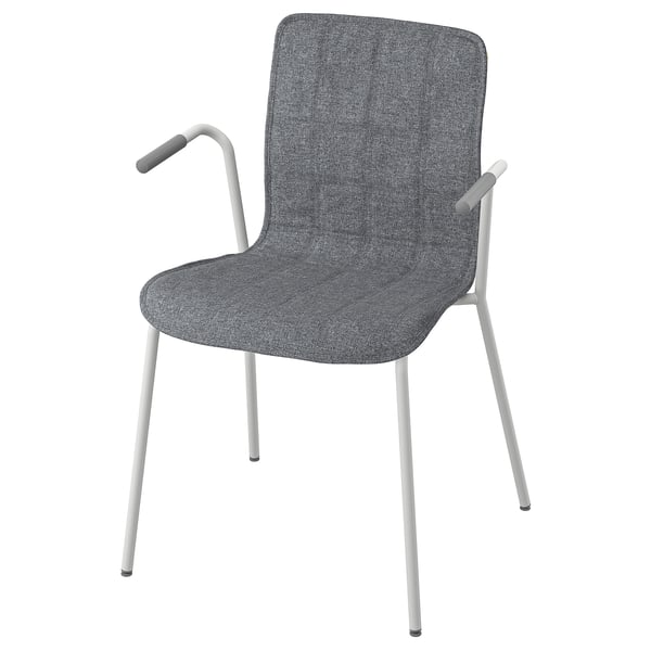 LÄKTARE - Meeting chair, smoke grey/white ,
