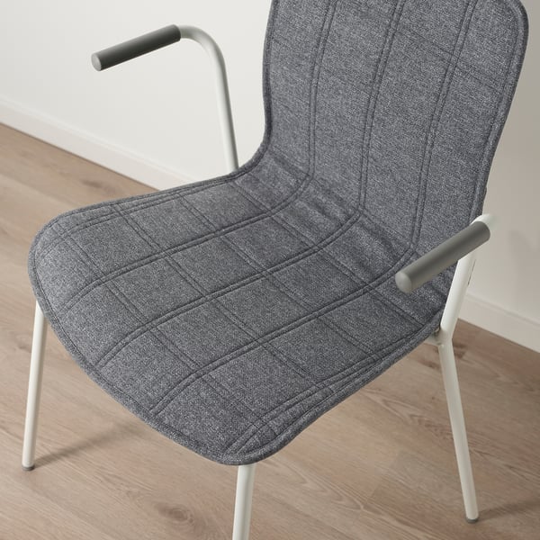 LÄKTARE conference chair, medium grey/white, 55x84x50 cm