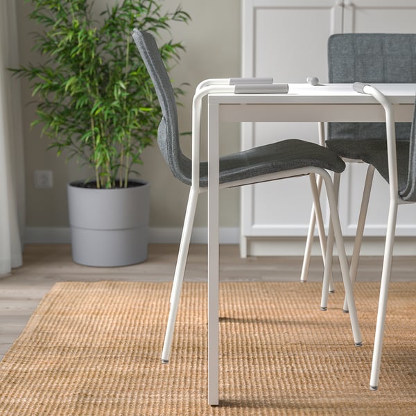 LÄKTARE - Meeting chair, smoke grey/white ,