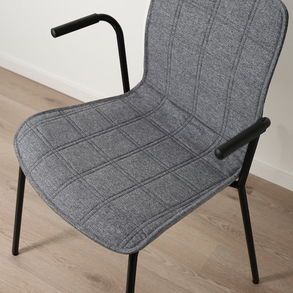 LÄKTARE - Meeting chair, smoke grey/black ,