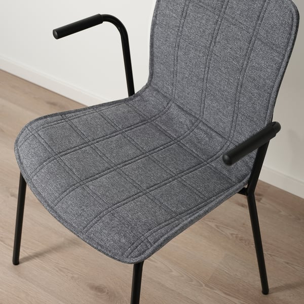 LÄKTARE conference chair, medium grey/black, 55x84x50 cm