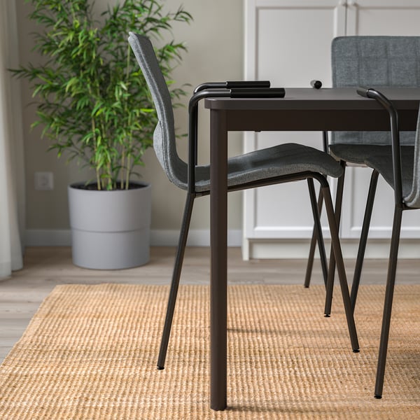LÄKTARE conference chair, medium grey/black, 55x84x50 cm