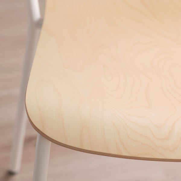 LÄKTARE - Conference chair, birch veneer/white