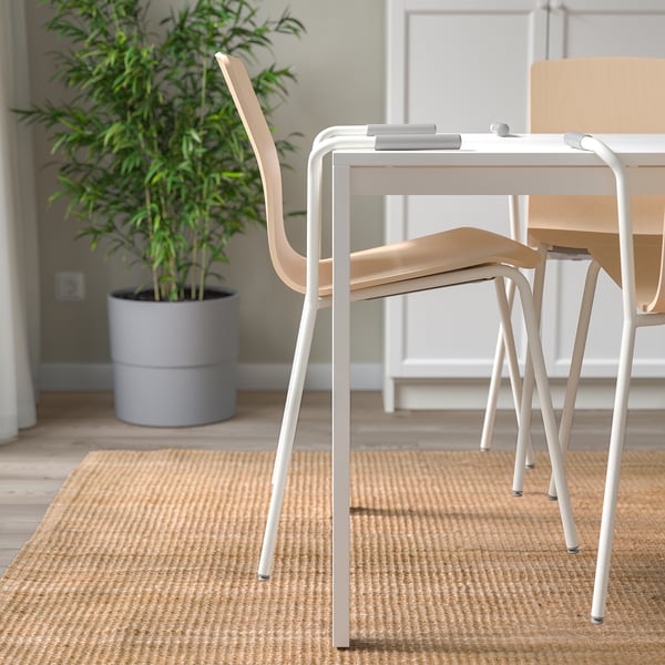 LÄKTARE conference chair, birch veneer/white, 55x83x50 cm