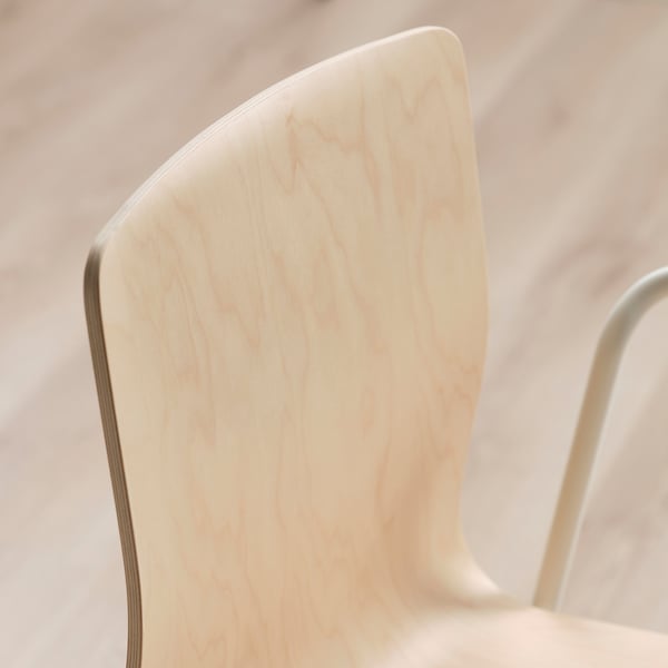 LÄKTARE - Conference chair, birch veneer/white