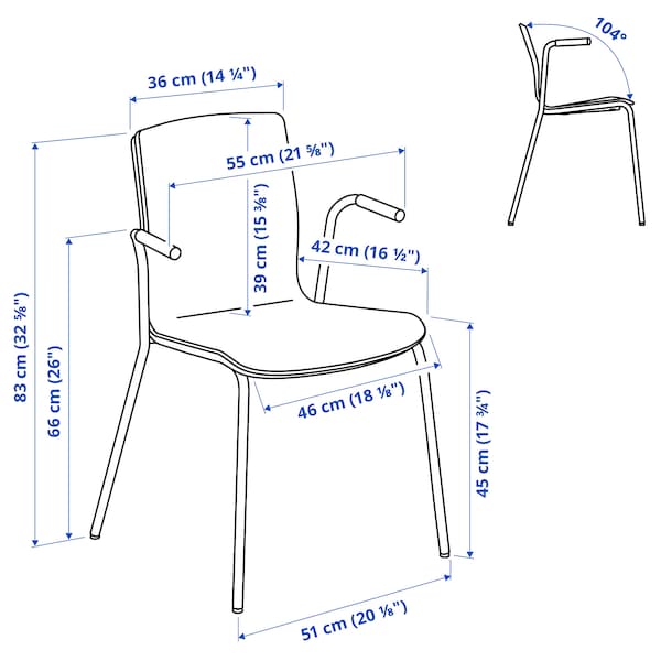 Ikea LÄKTARE - Conference chair, birch veneer/white