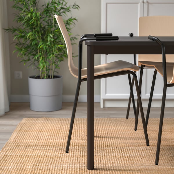 LÄKTARE conference chair, birch veneer/black, 55x83x50 cm