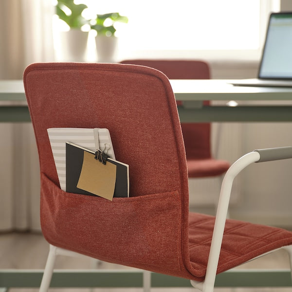 LÄKTARE - Meeting chair, red/white ,