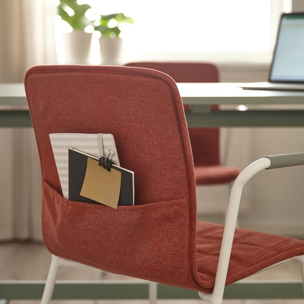 LÄKTARE - Meeting chair, red/white ,