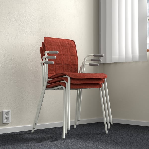 LÄKTARE - Meeting chair, red/white ,