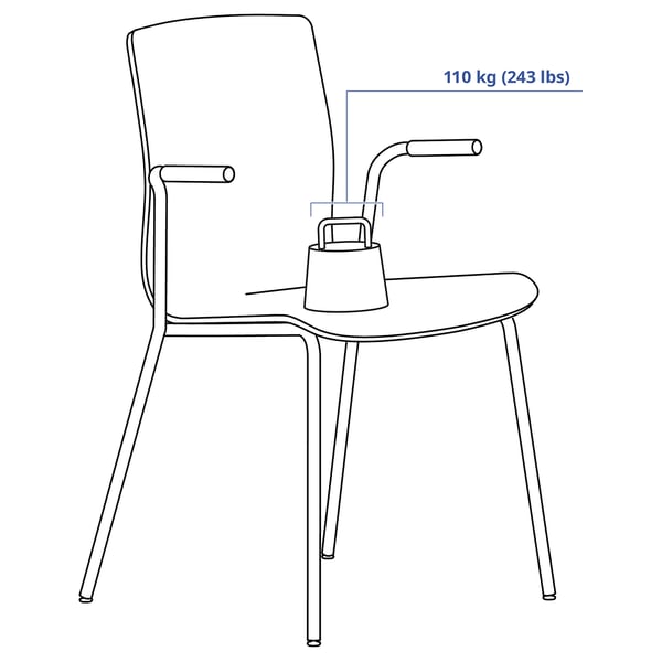 LÄKTARE - Meeting chair, red/white ,
