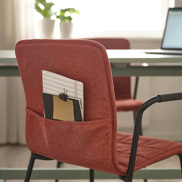 LÄKTARE - Meeting chair, red/black ,