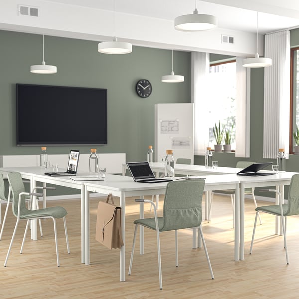LÄKTARE conference chair, light green/white, 55x84x50 cm