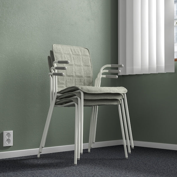 LÄKTARE - Meeting chair, light green/white ,