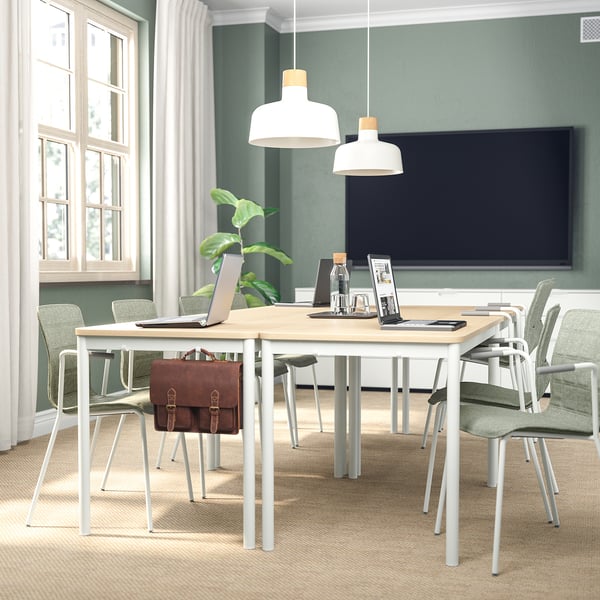 LÄKTARE - Meeting chair, light green/white ,