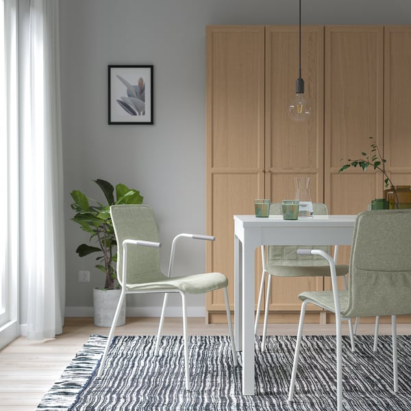 LÄKTARE - Meeting chair, light green/white ,