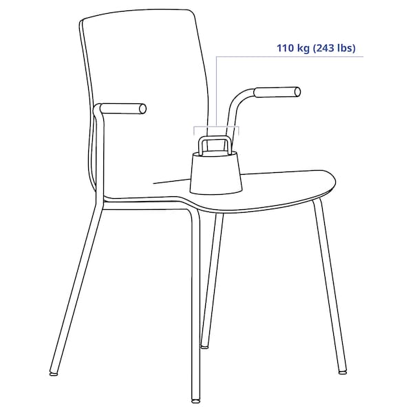 LÄKTARE conference chair, light green/white, 55x84x50 cm