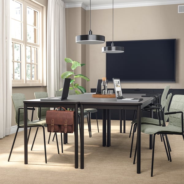 LÄKTARE - Meeting chair, light green/black ,