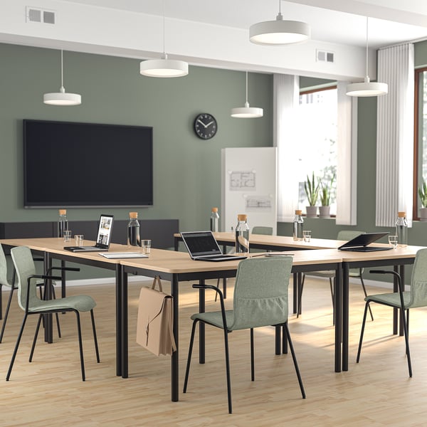 LÄKTARE - Meeting chair, light green/black ,