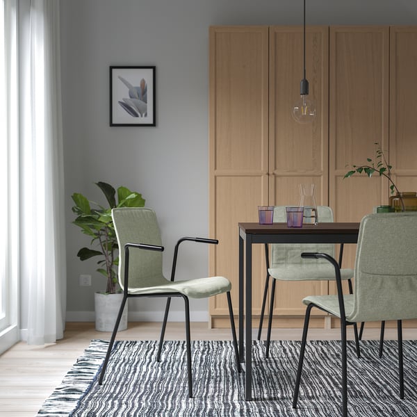 LÄKTARE - Meeting chair, light green/black ,