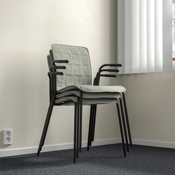 LÄKTARE - Meeting chair, light green/black ,